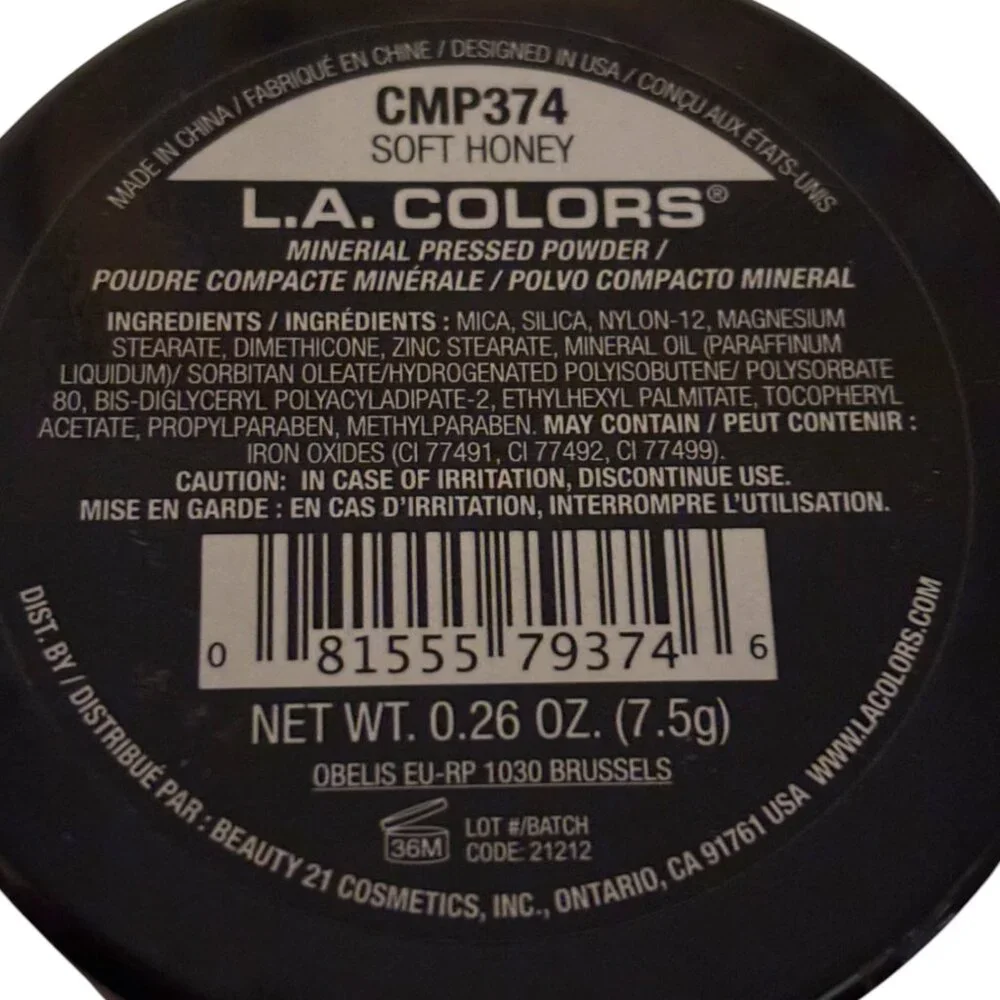 LA‎ Colors Mineral Pressed Powder CMP374 Soft Honey NEW Sealed- no box